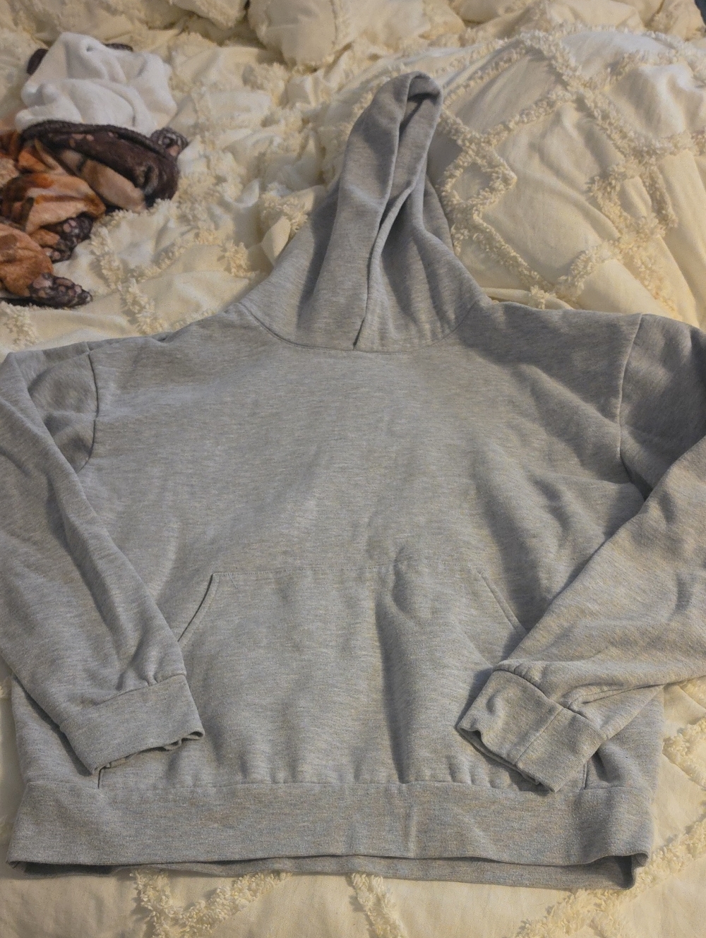 Women's Light Gray Pullover Hoodie Sweatshirt